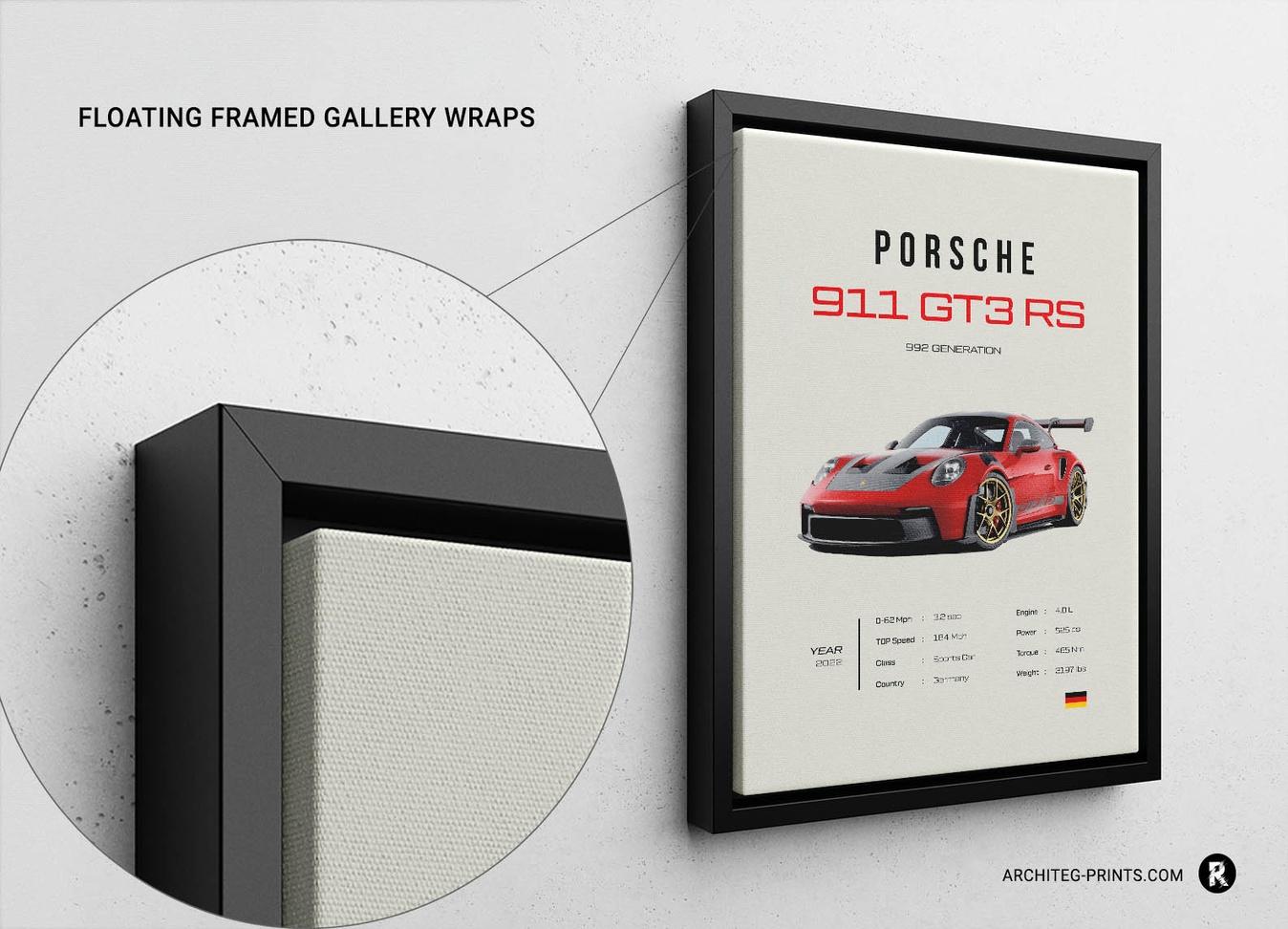 Porsche 911 GT3 RS 992 Gen - Sport Car Poster | Architeg Prints